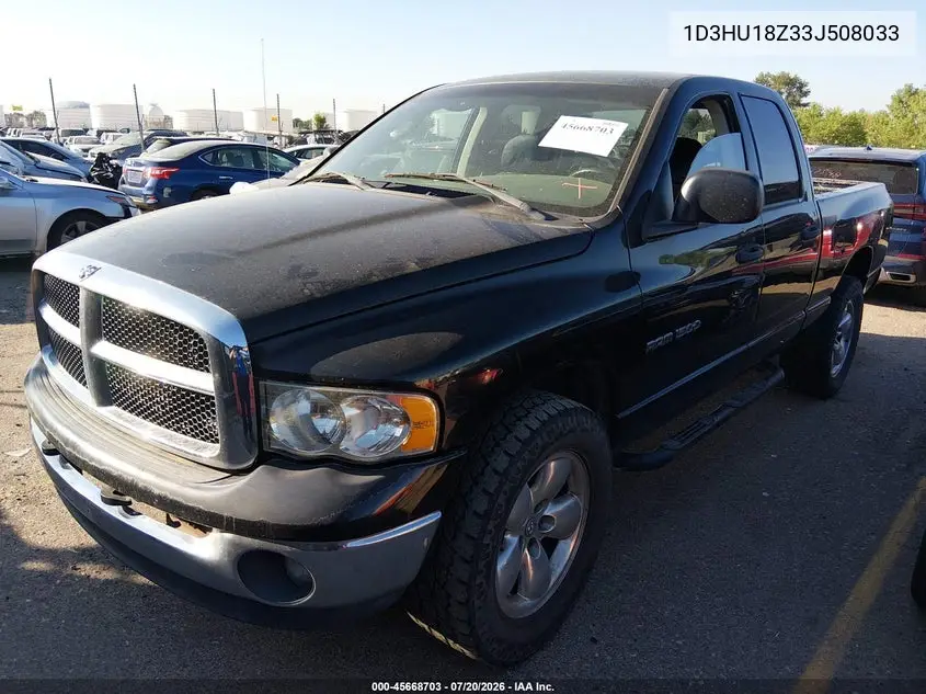 2003 Dodge Ram 1500 Slt/Laramie/St VIN: 1D3HU18Z33J508033 Lot: 45668703