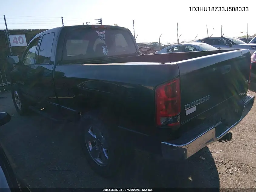 2003 Dodge Ram 1500 Slt/Laramie/St VIN: 1D3HU18Z33J508033 Lot: 45668703