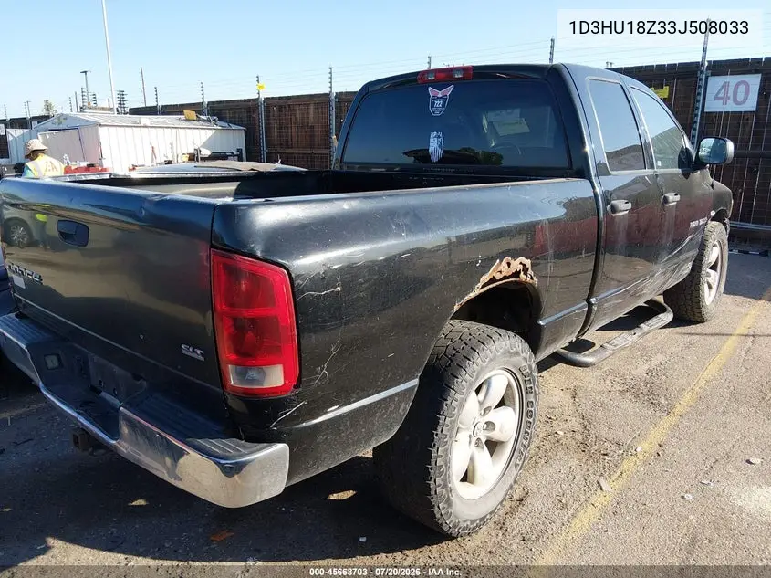 2003 Dodge Ram 1500 Slt/Laramie/St VIN: 1D3HU18Z33J508033 Lot: 45668703