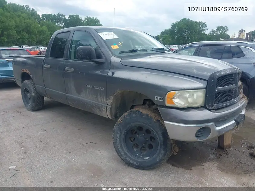 2004 Dodge Ram 1500 Slt/Laramie VIN: 1D7HU18D94S760769 Lot: 45349801