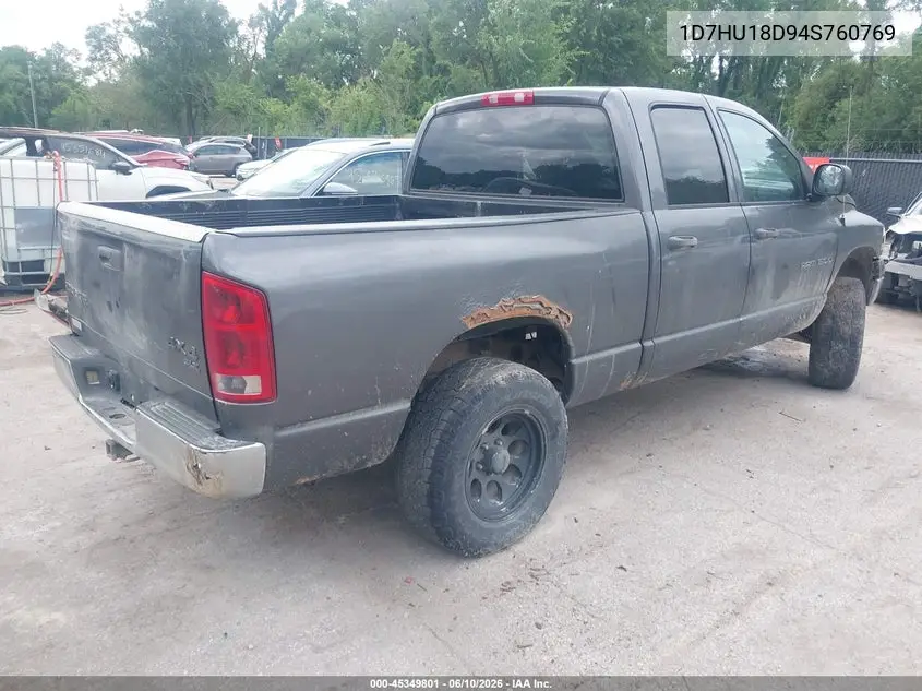 2004 Dodge Ram 1500 Slt/Laramie VIN: 1D7HU18D94S760769 Lot: 45349801