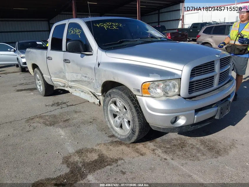 2004 Dodge Ram 1500 Slt/Laramie VIN: 1D7HA18D94S715520 Lot: 45637422