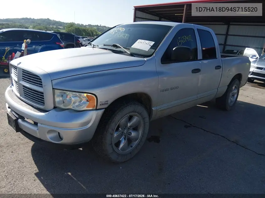 2004 Dodge Ram 1500 Slt/Laramie VIN: 1D7HA18D94S715520 Lot: 45637422