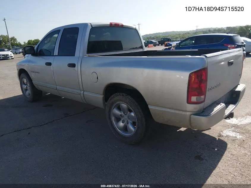 2004 Dodge Ram 1500 Slt/Laramie VIN: 1D7HA18D94S715520 Lot: 45637422