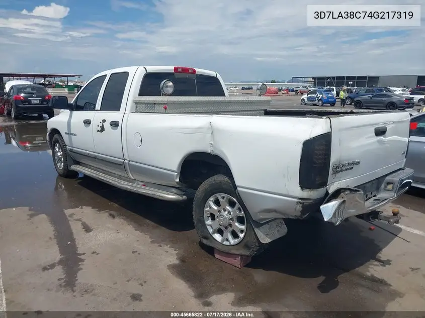 2004 Dodge Ram 3500 Slt/Laramie VIN: 3D7LA38C74G217319 Lot: 45665822