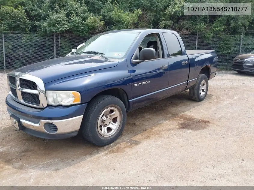 2004 Dodge Ram 1500 Slt/Laramie VIN: 1D7HA18N54S718777 Lot: 45670981