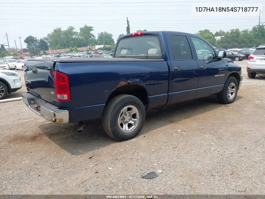 2004 Dodge Ram 1500 Slt/Laramie VIN: 1D7HA18N54S718777 Lot: 45670981