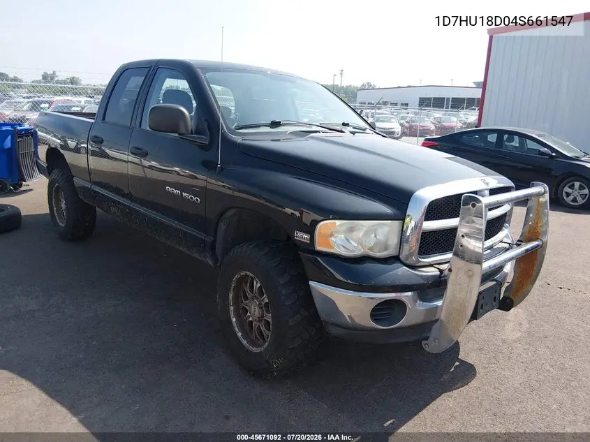 2004 Dodge Ram 1500 Slt/Laramie VIN: 1D7HU18D04S661547 Lot: 45671092
