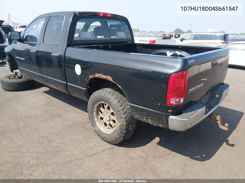 2004 Dodge Ram 1500 Slt/Laramie VIN: 1D7HU18D04S661547 Lot: 45671092