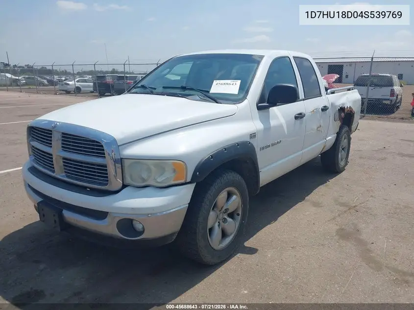 2004 Dodge Ram 1500 Slt/Laramie VIN: 1D7HU18D04S539769 Lot: 45688643