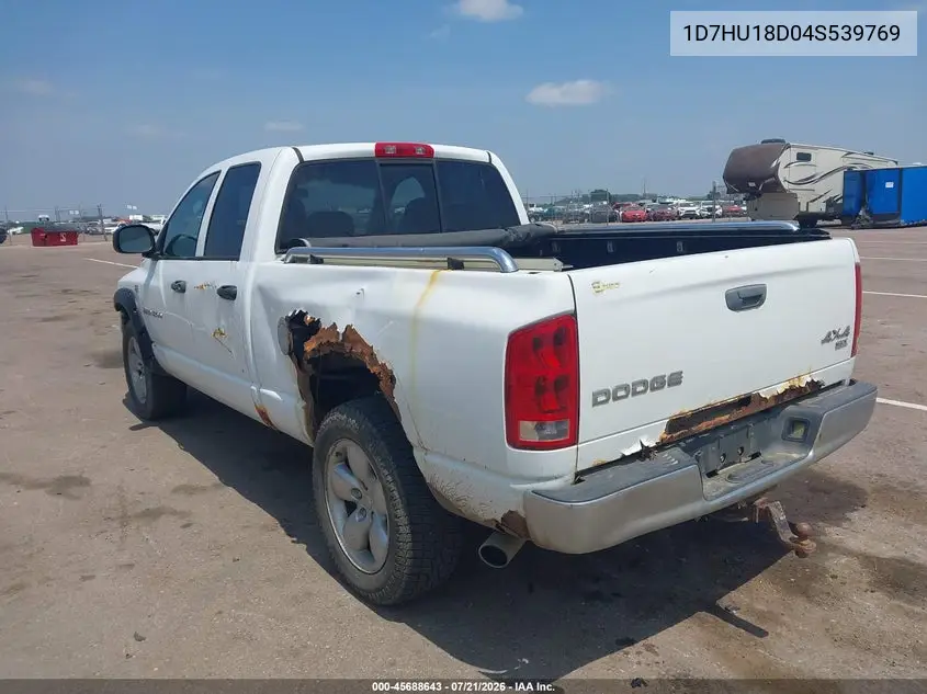 2004 Dodge Ram 1500 Slt/Laramie VIN: 1D7HU18D04S539769 Lot: 45688643