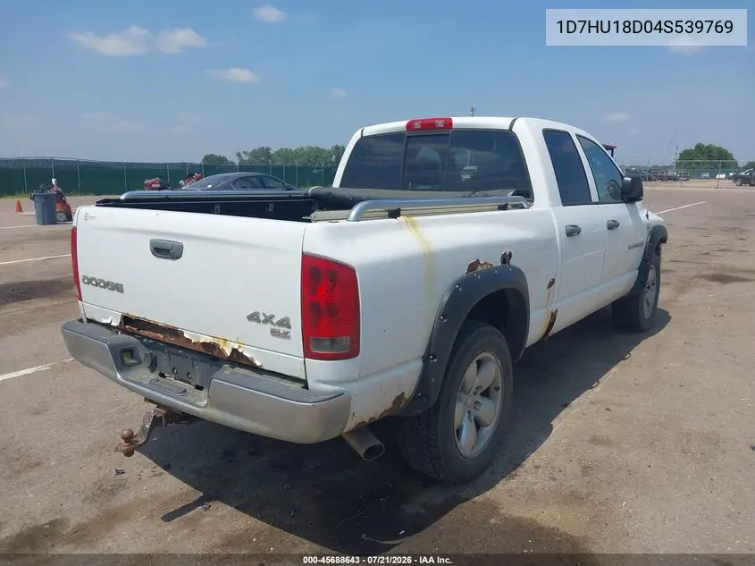 2004 Dodge Ram 1500 Slt/Laramie VIN: 1D7HU18D04S539769 Lot: 45688643