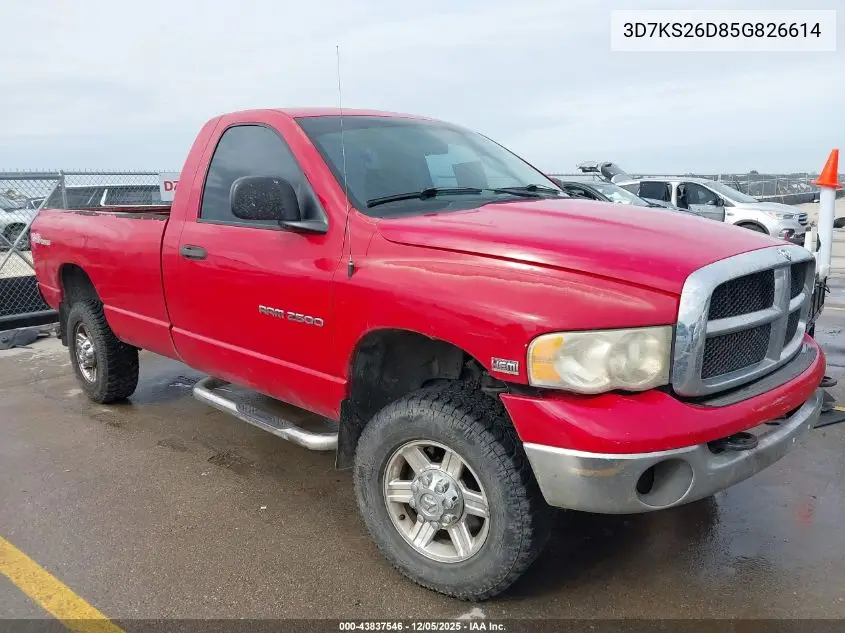 3D7KS26D85G826614 2005 Dodge Ram 2500 Slt/Laramie