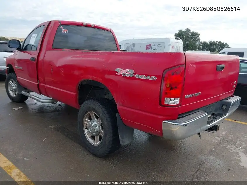 3D7KS26D85G826614 2005 Dodge Ram 2500 Slt/Laramie