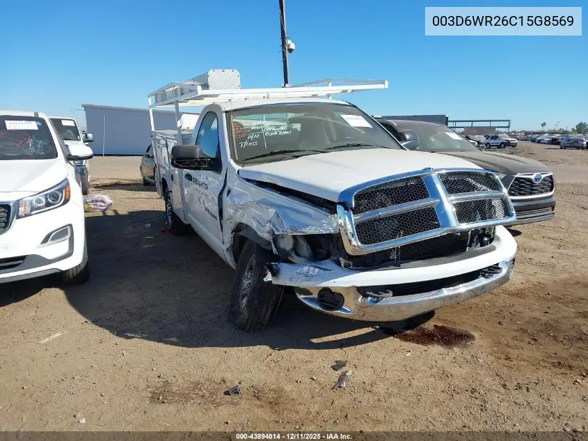 003D6WR26C15G8569 2005 Dodge Ram 2500 St/Slt