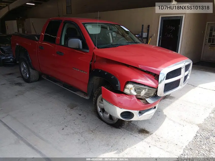 2005 Dodge Ram 1500 Slt/Laramie VIN: 1D7HU18NX5S101318 Lot: 45303365