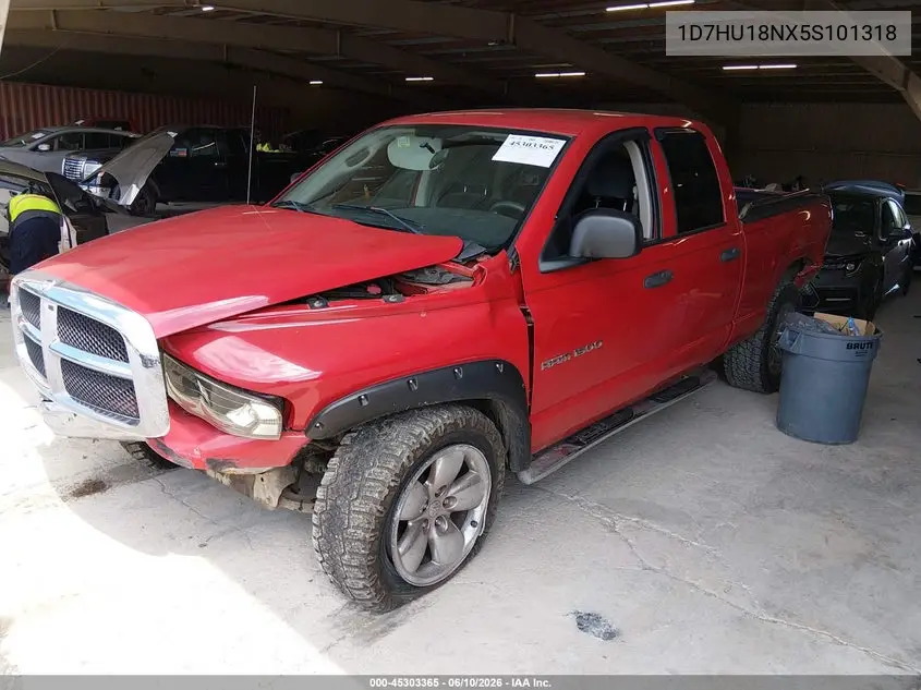 2005 Dodge Ram 1500 Slt/Laramie VIN: 1D7HU18NX5S101318 Lot: 45303365