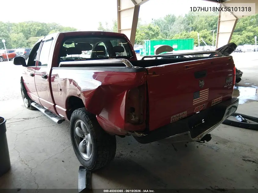 2005 Dodge Ram 1500 Slt/Laramie VIN: 1D7HU18NX5S101318 Lot: 45303365