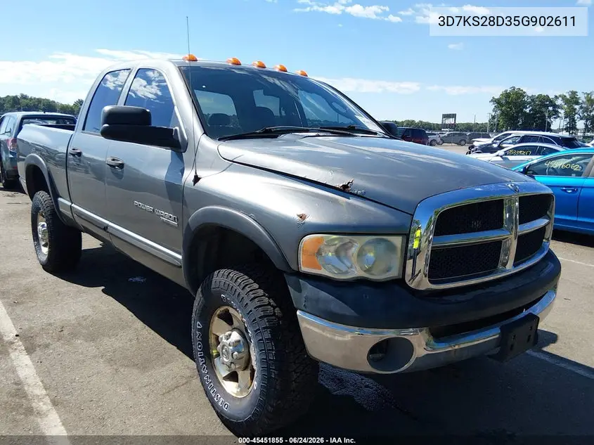 2005 Dodge Ram 2500 Slt/Laramie VIN: 3D7KS28D35G902611 Lot: 45451855