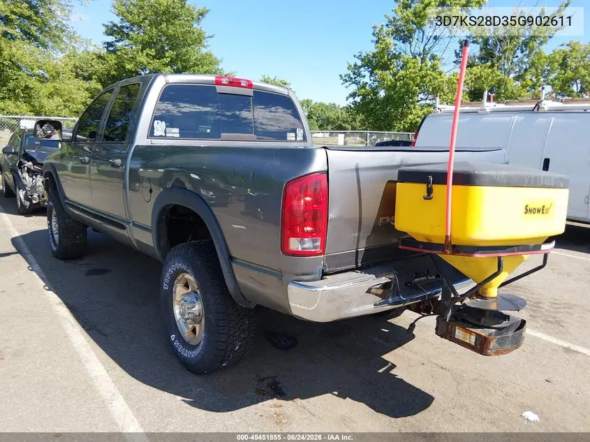 2005 Dodge Ram 2500 Slt/Laramie VIN: 3D7KS28D35G902611 Lot: 45451855