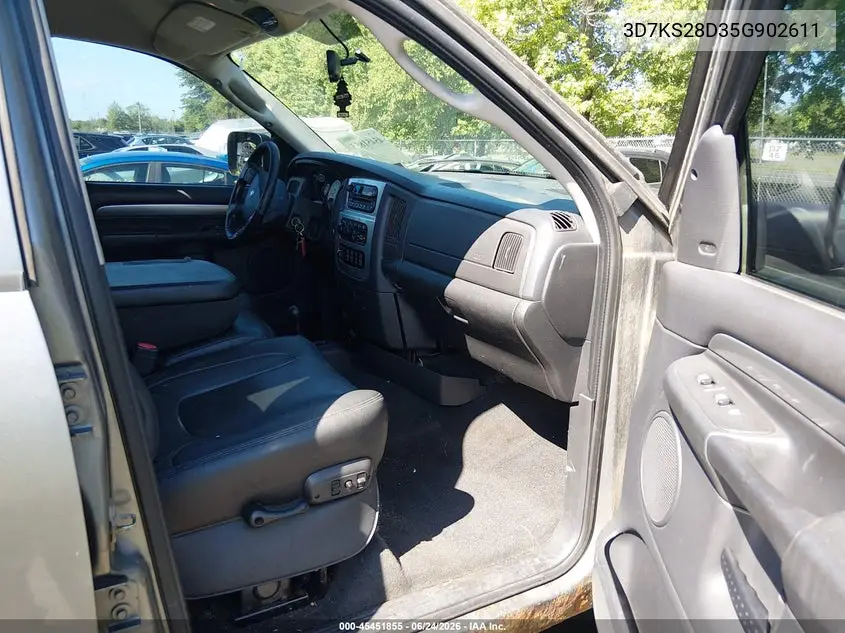 2005 Dodge Ram 2500 Slt/Laramie VIN: 3D7KS28D35G902611 Lot: 45451855
