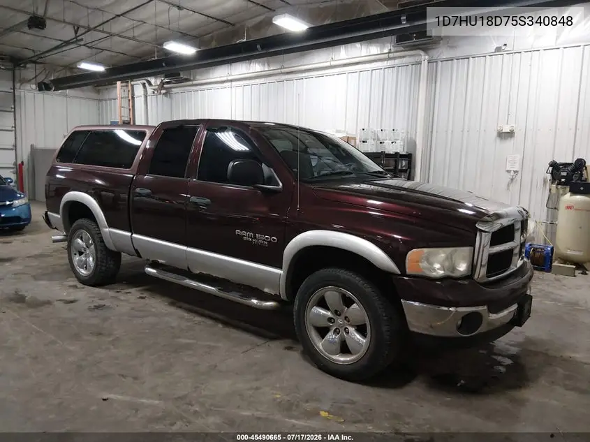 2005 Dodge Ram 1500 Slt/Laramie VIN: 1D7HU18D75S340848 Lot: 45490665