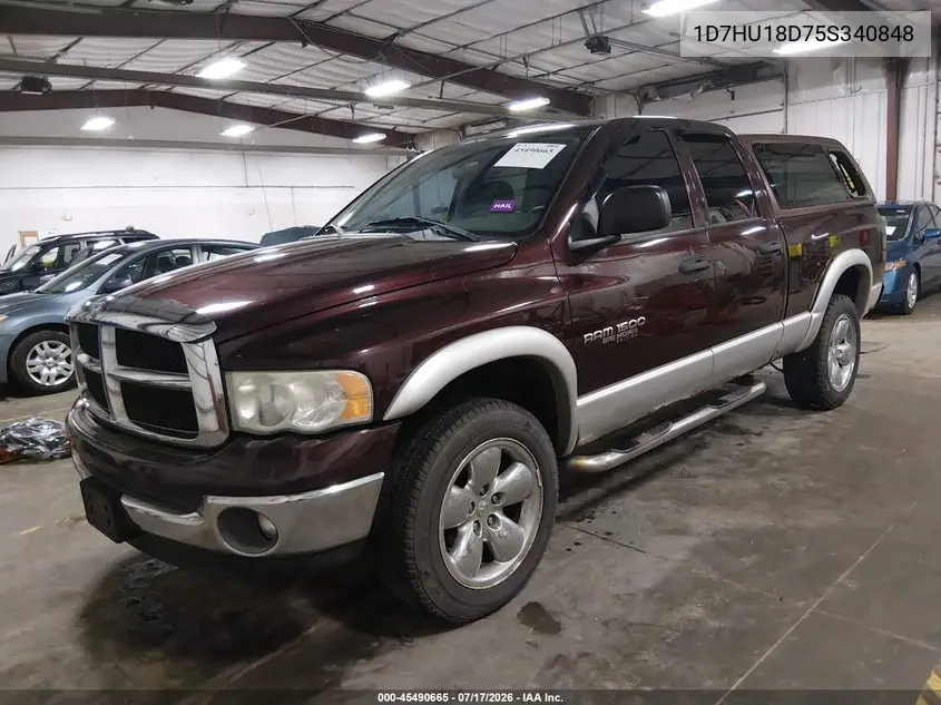 2005 Dodge Ram 1500 Slt/Laramie VIN: 1D7HU18D75S340848 Lot: 45490665