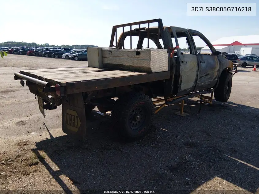 2005 Dodge Ram 3500 Slt/Laramie VIN: 3D7LS38C05G716218 Lot: 45582772