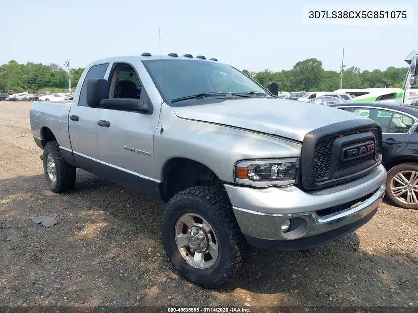 2005 Dodge Ram 3500 Slt/Laramie VIN: 3D7LS38CX5G851075 Lot: 45635565