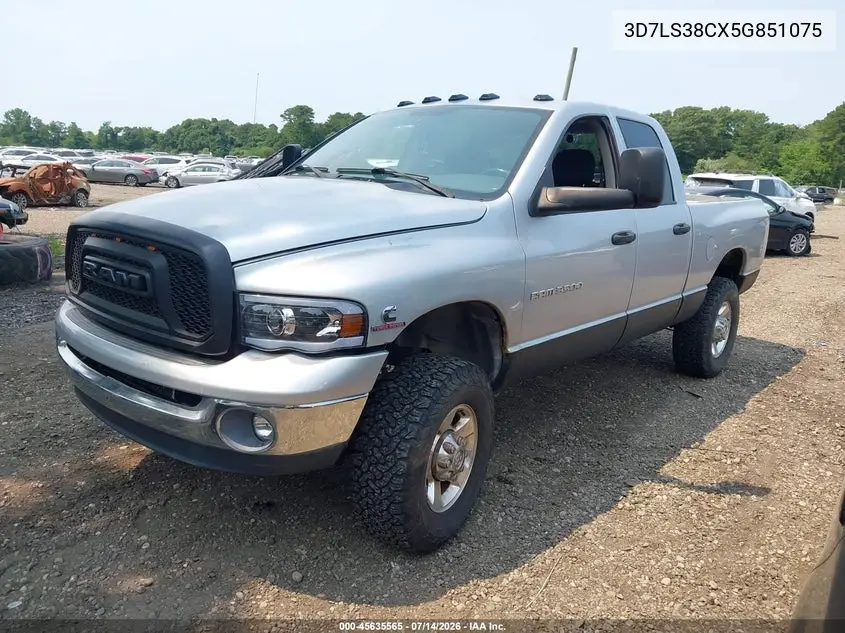 2005 Dodge Ram 3500 Slt/Laramie VIN: 3D7LS38CX5G851075 Lot: 45635565