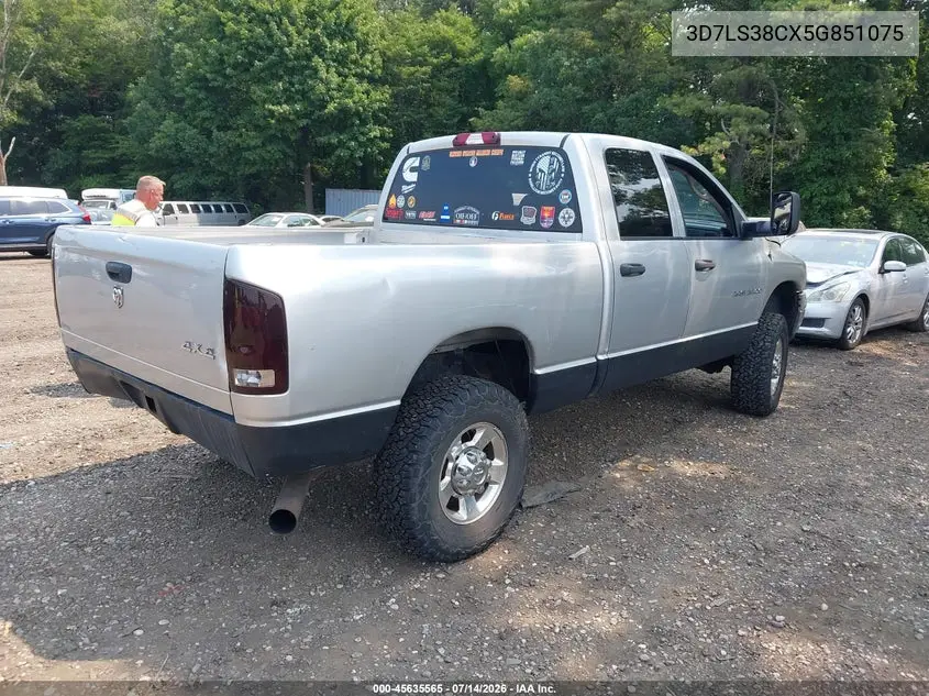 2005 Dodge Ram 3500 Slt/Laramie VIN: 3D7LS38CX5G851075 Lot: 45635565