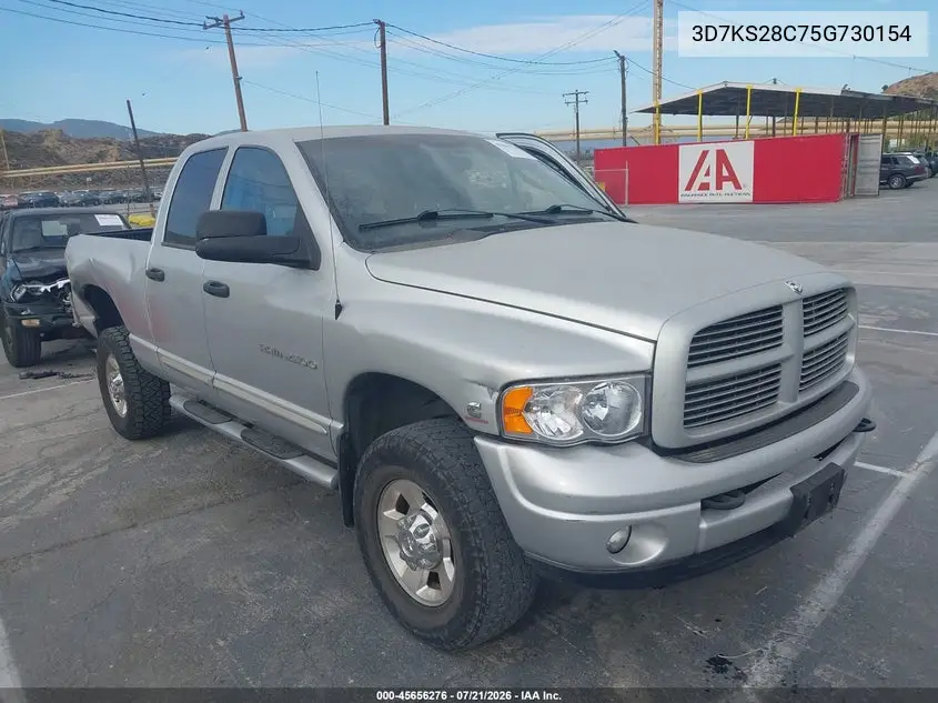 2005 Dodge Ram 2500 Slt/Laramie VIN: 3D7KS28C75G730154 Lot: 45656276