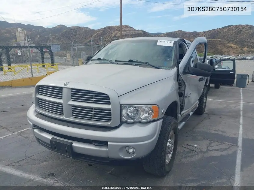 2005 Dodge Ram 2500 Slt/Laramie VIN: 3D7KS28C75G730154 Lot: 45656276