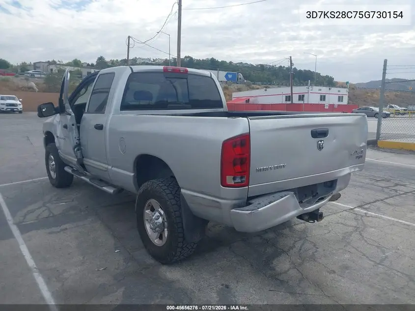 2005 Dodge Ram 2500 Slt/Laramie VIN: 3D7KS28C75G730154 Lot: 45656276