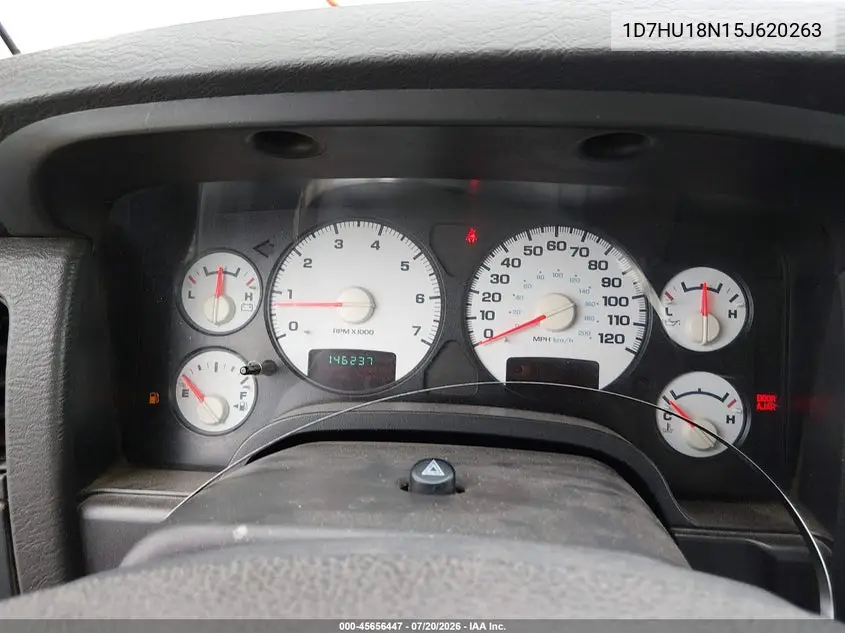 2005 Dodge Ram 1500 St VIN: 1D7HU18N15J620263 Lot: 45656447