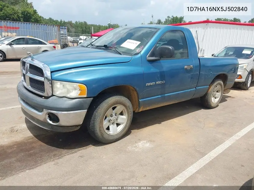2005 Dodge Ram 1500 St VIN: 1D7HA16NX5J502840 Lot: 45660479