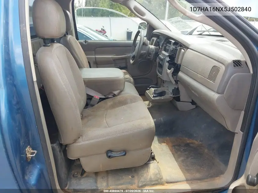 2005 Dodge Ram 1500 St VIN: 1D7HA16NX5J502840 Lot: 45660479