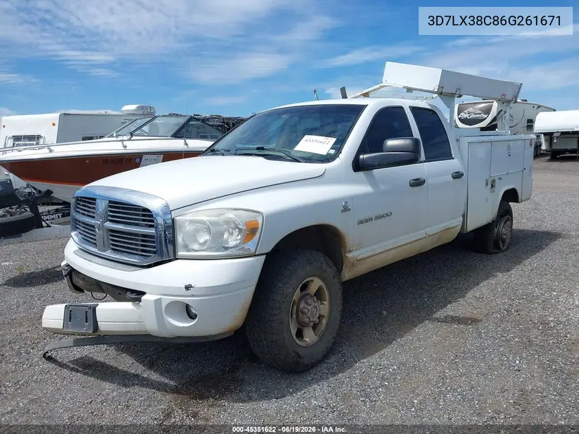 2006 Dodge Ram 3500 Slt/Sport VIN: 3D7LX38C86G261671 Lot: 45351622