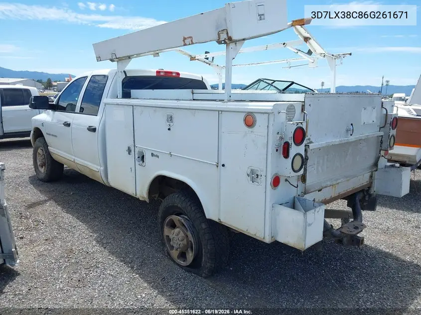 2006 Dodge Ram 3500 Slt/Sport VIN: 3D7LX38C86G261671 Lot: 45351622