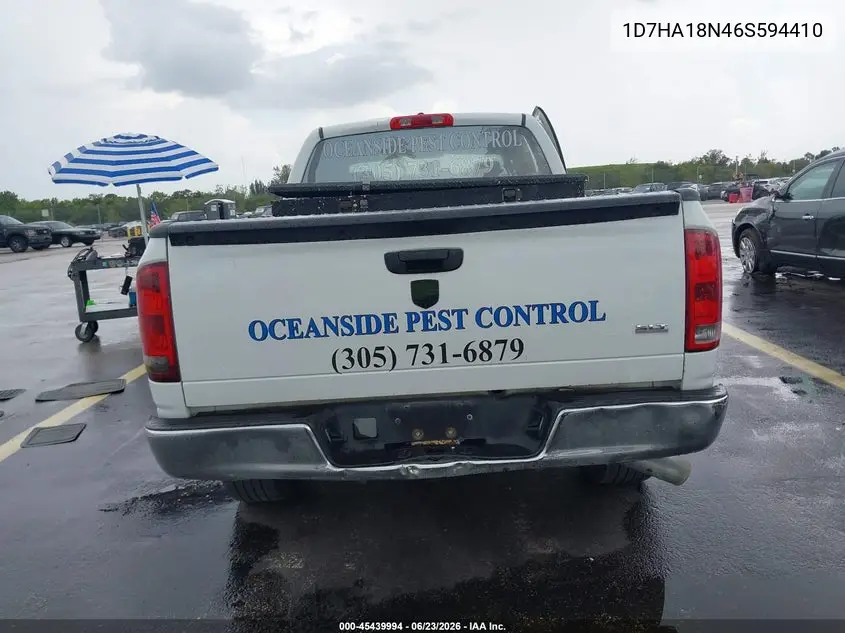 2006 Dodge Ram 1500 Slt VIN: 1D7HA18N46S594410 Lot: 45439994