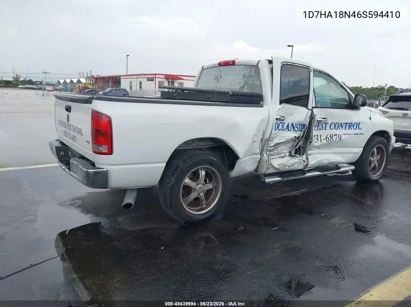 2006 Dodge Ram 1500 Slt VIN: 1D7HA18N46S594410 Lot: 45439994