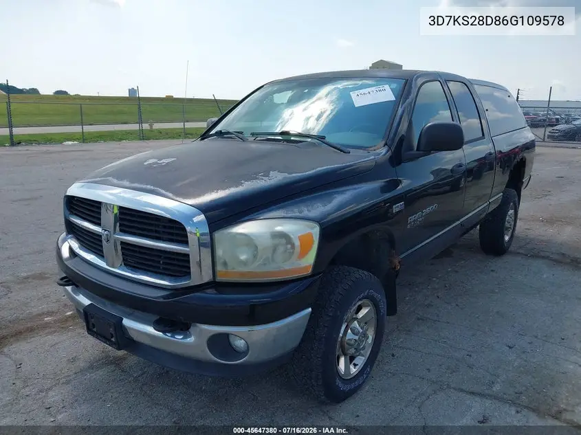2006 Dodge Ram 2500 Slt/Trx4 Off Road/Sport/Power Wagon VIN: 3D7KS28D86G109578 Lot: 45647380