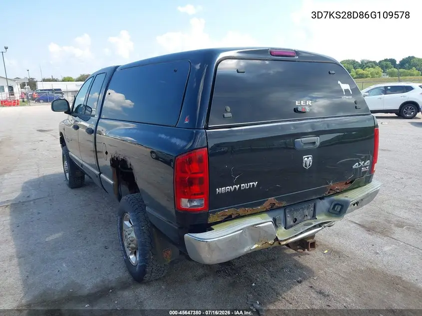 2006 Dodge Ram 2500 Slt/Trx4 Off Road/Sport/Power Wagon VIN: 3D7KS28D86G109578 Lot: 45647380