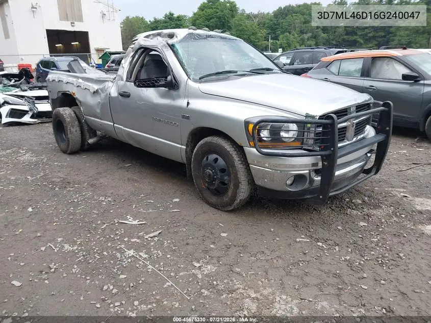 2006 Dodge Ram 3500 Slt/Sport VIN: 3D7ML46D16G240047 Lot: 45675330