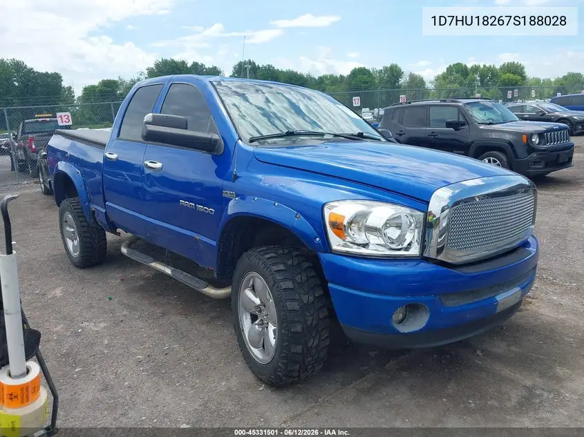 2007 Dodge Ram 1500 Slt/Trx4 Off Road/Sport VIN: 1D7HU18267S188028 Lot: 45331501