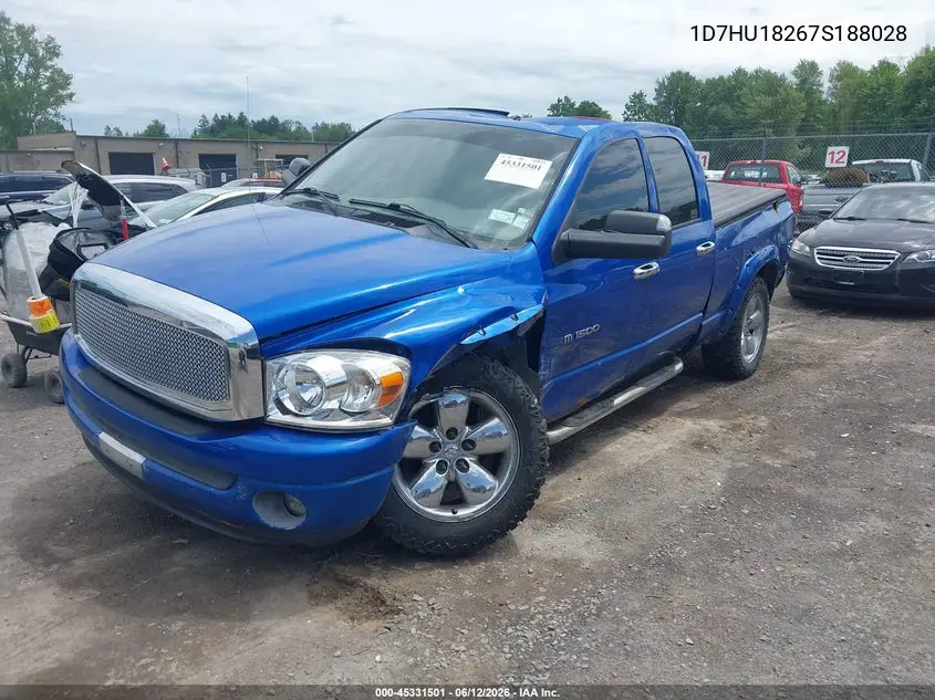 2007 Dodge Ram 1500 Slt/Trx4 Off Road/Sport VIN: 1D7HU18267S188028 Lot: 45331501