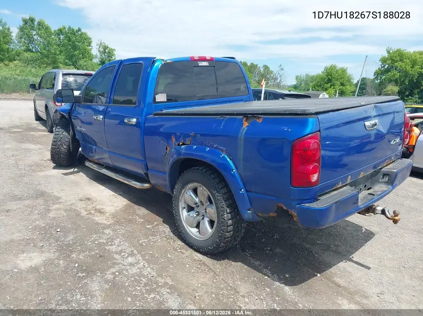 2007 Dodge Ram 1500 Slt/Trx4 Off Road/Sport VIN: 1D7HU18267S188028 Lot: 45331501