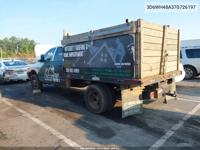 2007 Dodge Ram 3500 Hd Chassis St/Slt/Laramie VIN: 3D6WH48A37G726197 Lot: 45650853