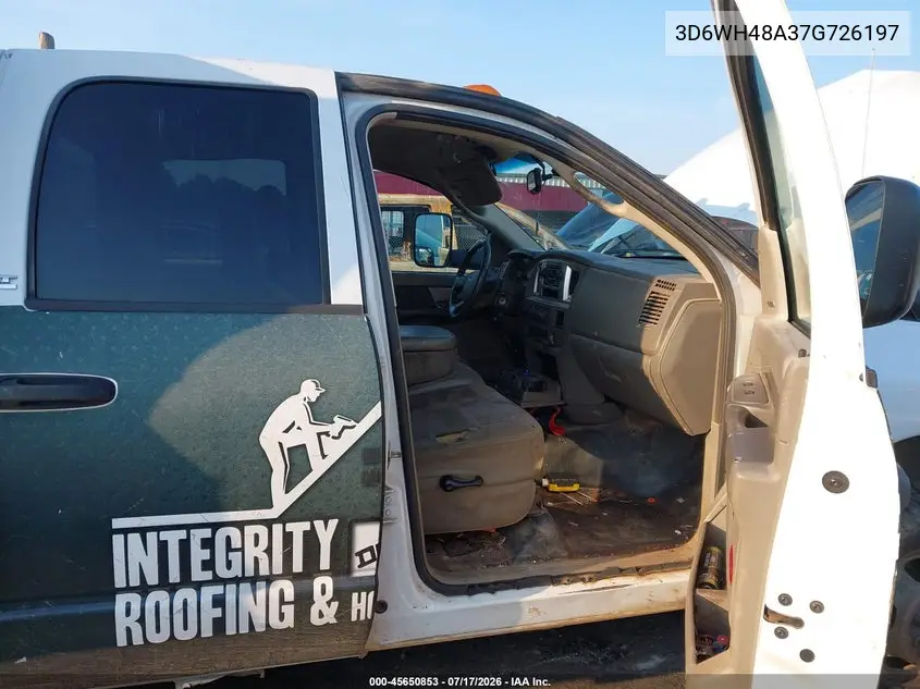 2007 Dodge Ram 3500 Hd Chassis St/Slt/Laramie VIN: 3D6WH48A37G726197 Lot: 45650853