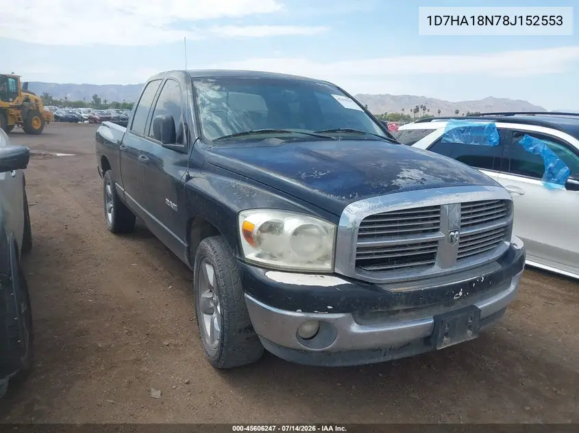 2008 Dodge Ram 1500 Slt VIN: 1D7HA18N78J152553 Lot: 45606247